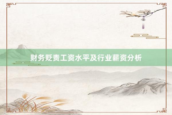 财务贬责工资水平及行业薪资分析
